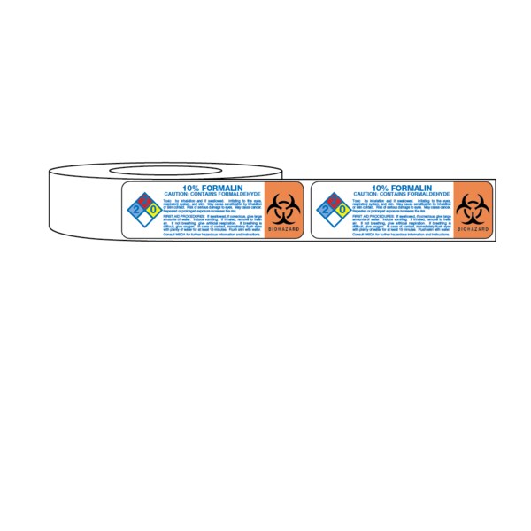 Label, 10% Formalin/Biohazard 15/16" x 3"
